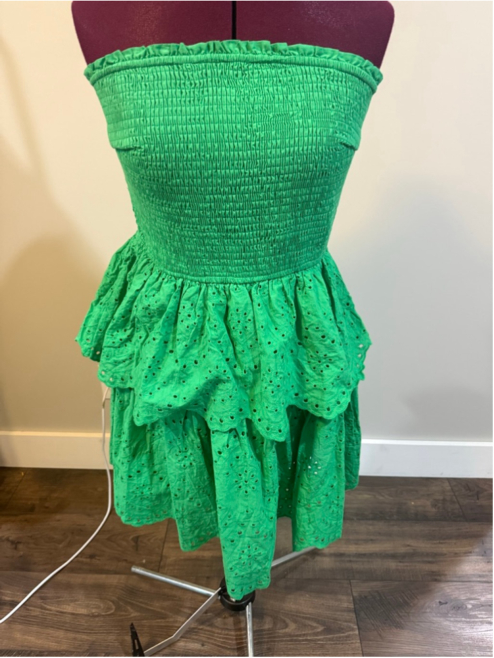 NEW BTFBM Strapless Green Mini Medium Summer Dress
